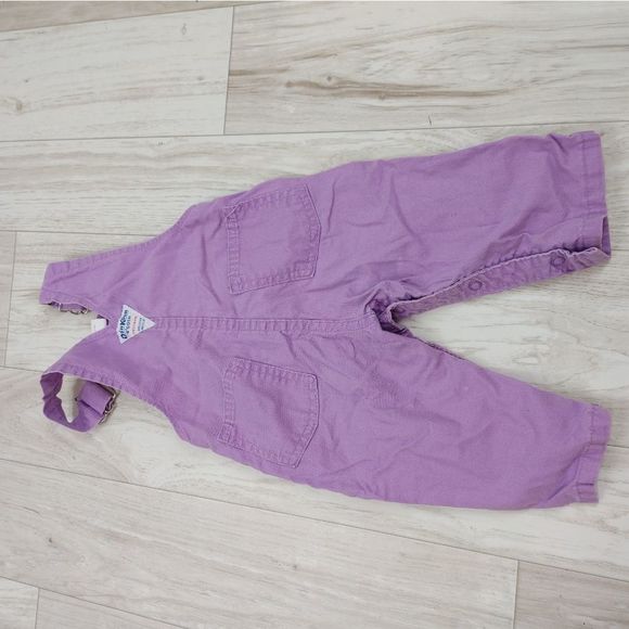 Vintage USA OshKosh B’gosh Baby Girls Overalls Vestbak 12 Mos Purple Lavender. - Picture 6 of 8